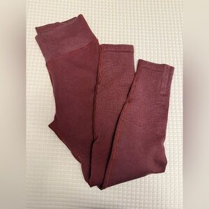 Aerie Burgundy Textured top and leggings